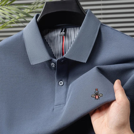 100% cotton men's high-end embroidere short sleeved polo shirt summer fashion casual collar T-shirt high-quality comfortable top