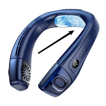2026 New Neck Air Conditioner Portable Neck Fan Rechargeable Semiconductor Cooling Bladeless Fan Outdoor  Fan Wearable Cooler
