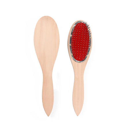 Yajukai 1Pc Brush Hair Wig Care Women Natural Healthy Bamboo Wooden Handle Needle Scalp Anti-Static Hair Brush Comb