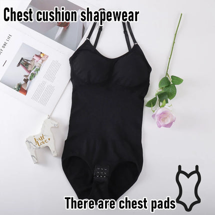 Shapewear Bodysuit for Tummy Control Women Hooks Crotch Body Shaper Stree Jumpsuit with Bras Abdomen Control