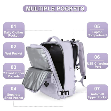 Buylor Travel Backpack 40x20x25 ryanair Cabin Bag Waterproof EasyJet Backpack Carry On 14inch Laptop Backpack Hand Luggage