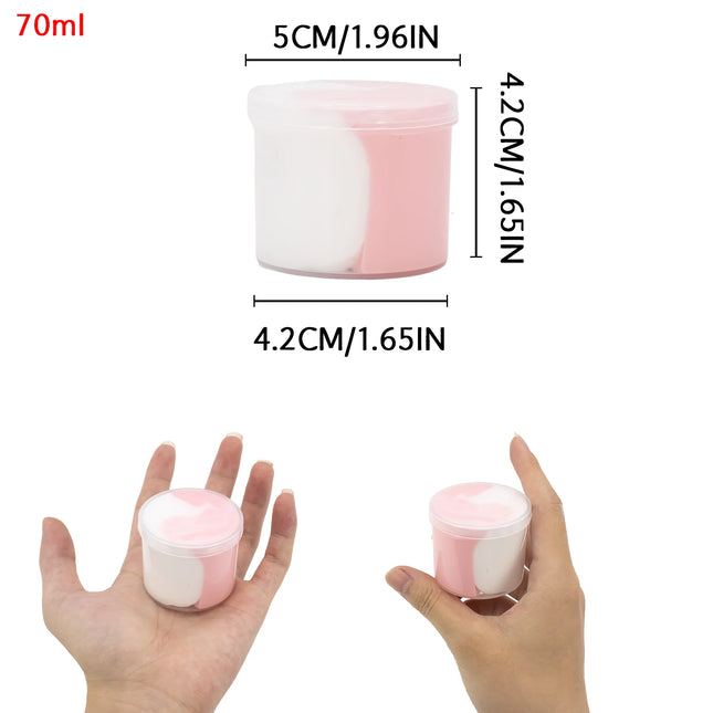 70ml DIY Fluffy Bicolor Slime Butter Slime Kit with Lollipop & Ice Cream Charms - Fun Christmas Gift Party Favor for Boys Girls