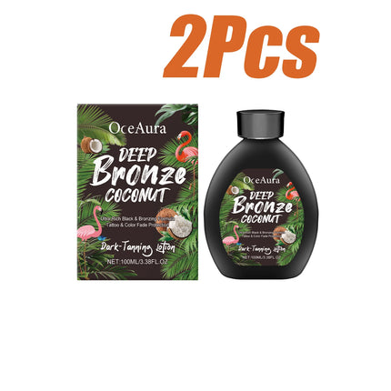 Coconut Oil Dark Tanning Lotion Moisturizing Accelerator for Deep Bronze Glow Tanning Cream for Tanning Bed & Outdoor Use