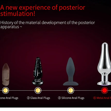 Mini Sexy Metal Wear Outside Stainless Steel Anal Plug Dilator Adult Couple Masturbator Alternative Butt Plug For Men Women Gay