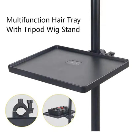 Multifunction Hair Tray For Use With Tripod Wig Stand Easy To Use Hair Wig Tools Place Crochet Hair Clip Scissors Comb Card Tray