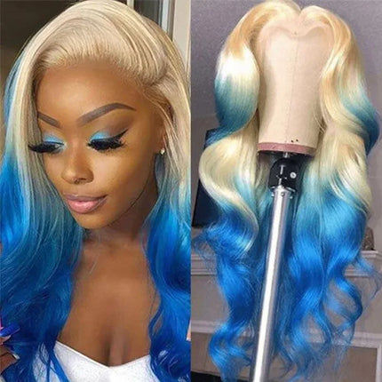 Lavender Purple Wig Long Body Wave  Lace Front Wigs Heat Resistant Light Pruple 13x4 Synthetic And Blend Lace Wigs Cosplay