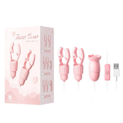 Gentle Nipple Pleasure Device – Dual Suction & Vibration for Sensitive Skin, Quiet Intimate Massager for Women, USB Rechargeable