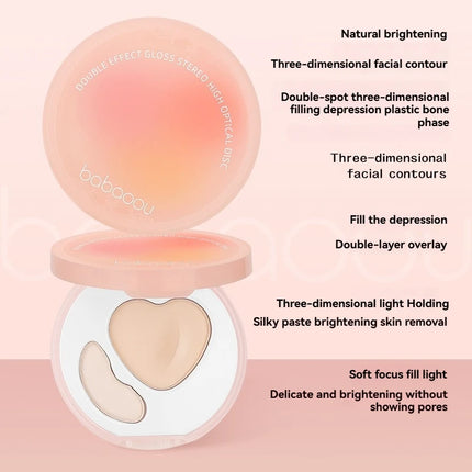 Matte Brightening Skin Tone Plate Double EffecCombination High Gloss Powder Blusher Facial Repair Multi-purpose Brighten Makeup