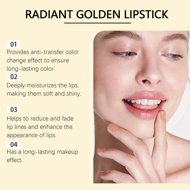 Gold Foil Moisturizing Lip Balm Moisturizes Brighten Lips Care Prevents Cracking Long Lasting No Fading Makeup Gloss Lipstick
