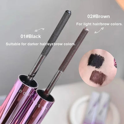 Silk Fiber Lashes Mascara with Metal Brush Head Long Lasting Curling Eyelash Extensions 4D Quick Dry Lengthening Eye Makeup Tool
