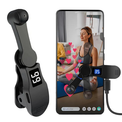 Digital Auto Screen Clicker Automatic Phone Screen Tapper 180° Rotation USB Clip-on Clicker Simulation Finger Continuous Click
