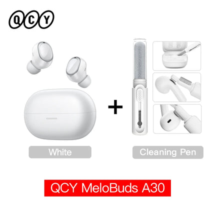 QCY MeloBuds A30 Wireless Earbuds 60dB Adaptive AI Scene ANC 8-Mic 3-Device Connect Bluetooth Earphones LDAC Hi-Res Headphones