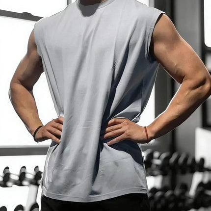 Sleeveless T-shirt Men Quick-drying Fitness Bodybuilding Shirt Male Fashion Basketball Vest Mesh Breathable Summer Gym Tank Men