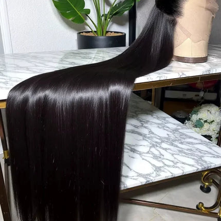 13x6 Lace Front Wigs Human Hair Pre Plucked Straight Human Hair Wig 200% Density HD Lace Frontal Wigs for Women Natural Black