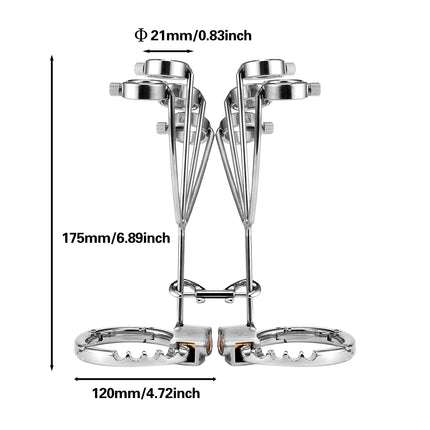 1set, Ring handcuffs, Stainless steel ring,, Screw adjustment, BDSM Bondage sex toy, adult pleasure, sexual wellness, sex toys