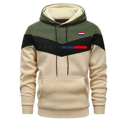 2026 Hot Sale Men's Set Hooded Sweatshirt and Jogger Pants Urban Casual Fashion Hoodie Sportswear Paris Printed Pullover Outfits