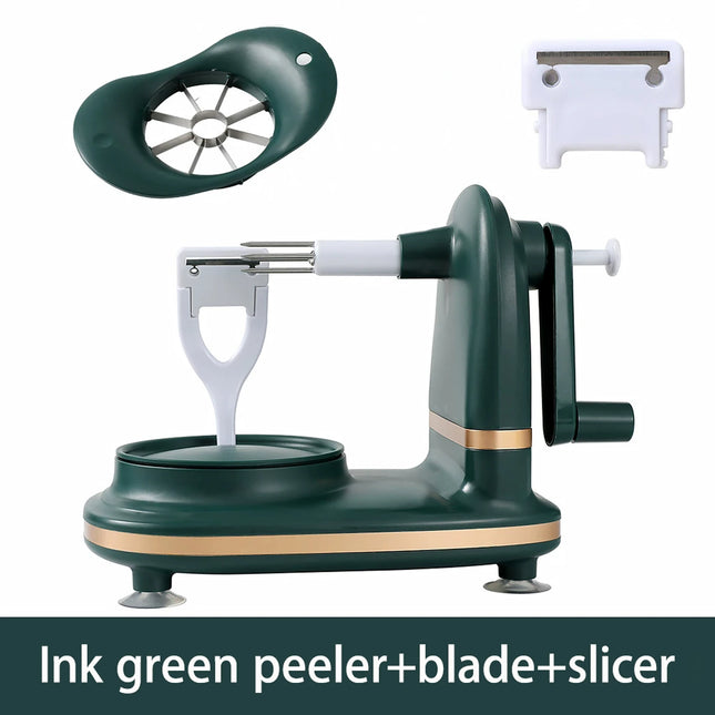 3-in-1Hand-cranked Rotating Fruit/Vegetable Peeler Stainless Steel Blades Apple Cutter Household Peeling Machine Kitchen Gadgets