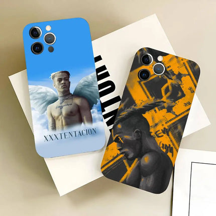 1pc Cool XXXTentaction Rapper Phone Case Magnetic Silicone Soft Case For IPhone 17 16 15 14 13 12 11 Plus Pro Max Air