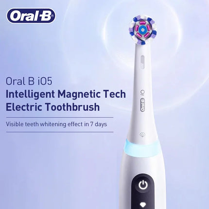 Oral B Electric Toothbrush IO5 Professional Whitening Tooth Brush 5Modes Intelligent Magnetic Tech Pressure Sensor 2min Timer