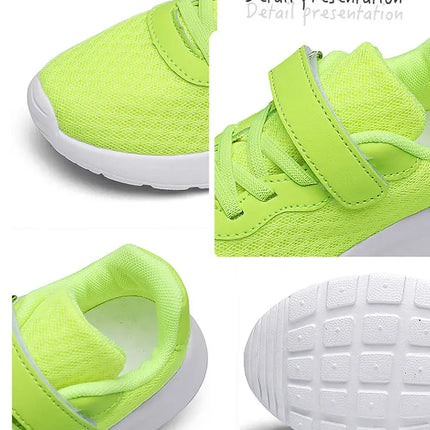 Hot Sale Cheap Sneakers Children Fashion Green Kids Running Shoes Size 28-39 Lightweight Outdoor Sports Shoes for Boy Girl 2023