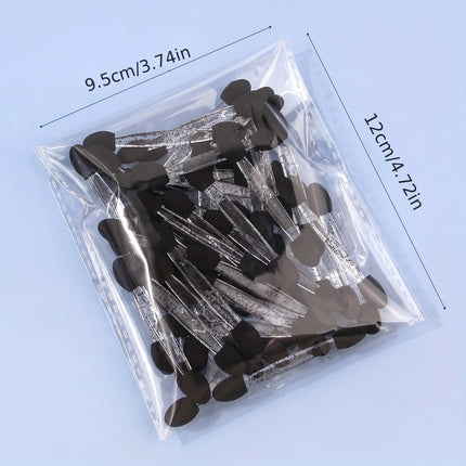 30pcs Dual-Ended Nail Art Sponge Sticks, Multifunctional Double Headed Eyeshadow Brushes, Nail Powder Applicator