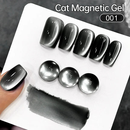 QAZIXU 10ml Black Cat Eye Gel Nail Polish Soak Off UV LED Varnish Semi Permanent Nail Art DIY For Women Winter