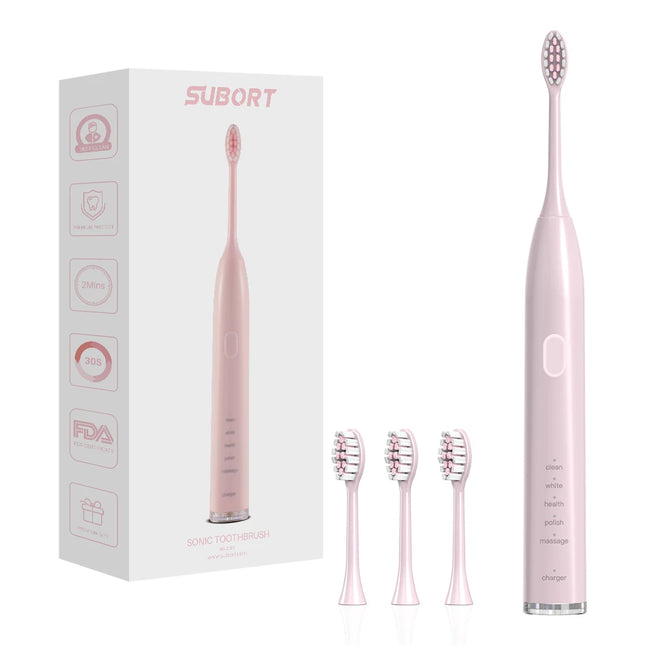 SUBORT S2 Sonic Electric Toothbrush for Men Women Household Whitening IPX7 Waterproof Toothbrush Ultrasonic Auto Tooth Brush