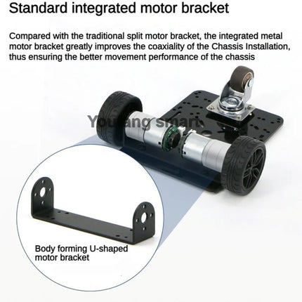3WD 4WD Car Chassis with Camera Bracket Caster Wheel Encoder Motor Robot Car For Arduino Raspberry Pi Programmable Robot DIY Kit
