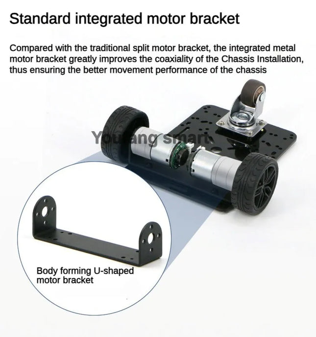 3WD 4WD Car Chassis with Camera Bracket Caster Wheel Encoder Motor Robot Car For Arduino Raspberry Pi Programmable Robot DIY Kit
