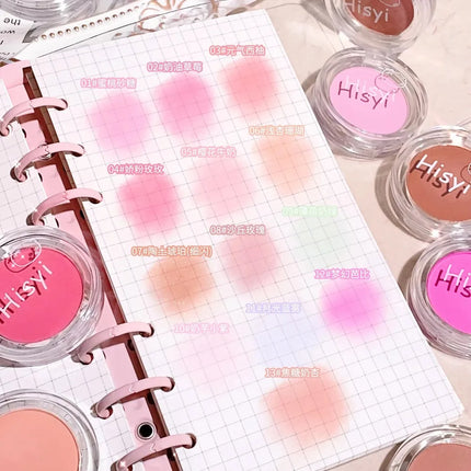 HISYI monochrome blush whitening matte cosmetics natural smudge nude makeup blush plate