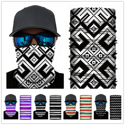 New Fashion Stripe Design Face Mask Bandana For Women Men Sports Cycling Headbands Female Male Neck Scarf Balaclava Turban
