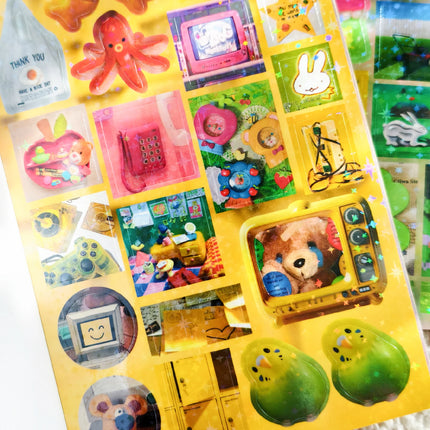 Random Cover 30 Sheets 400+ Pcs Dream Core Stickers Book- Cartoon Scrapbook Stickers for Journaling, Junk Journal