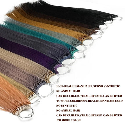 DIYOMO Korean 100% Pure Cotton Real Hair Double Brush Feather Silk Remy 50g Natural Color Double Head for Hair Extensions