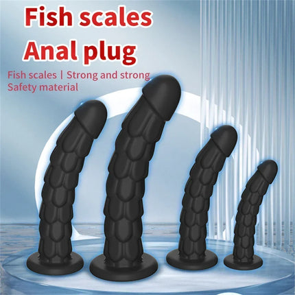 Anal plug Butt plug Silicone Penis Anal Dildo With Suction Cup Dragon Scale Butt Ass Anus Butt Plug Prostate Sex Toys For Female