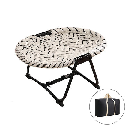 Foldable Pet Cot for Cats and Small Dogs, Elevated Dog Bed with Breathable Mesh, Portable Cat Hammock, Removable Washable Cover
