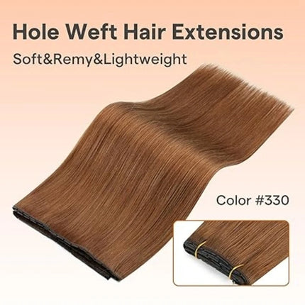 Full Shine 100 Grams Butterfly Weft Hair Extensions Human Hair Invisible Pu Hole Weft Extensions Highlight Genius Weft Hair