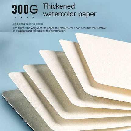 Square/Round Professional Watercolor Paper Postcard 300g 50/100/200 Sheets Coloring Drawing Paper Sketchbook Art School Supplies