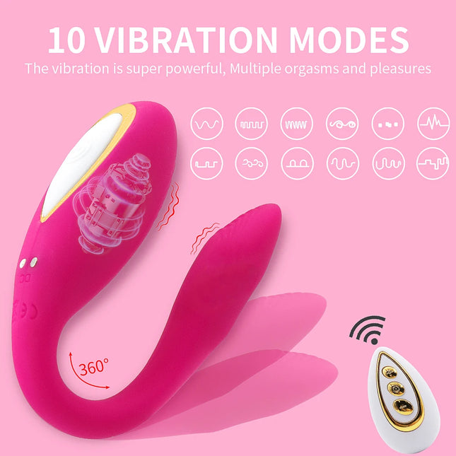 Wireless Remote Clitoris Panties Vibrators, Powerful Vibrating Clit Stimulator, U-Shape Wearable Massager, Adult Sex Toys for Women