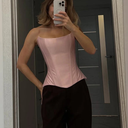 SIsterlinda Chic Irregular Satin Tank Top Women Sexy Low-Cut Sleeveless Patchwork Midnight Party Clubwear Classic Stretch Vest