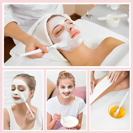 2/4/6/12pcs Facial Mask Brush Soft-head Facial Applicator Brush with Clear Plastic Handle for Spa & Salon Use Skin Care Tools