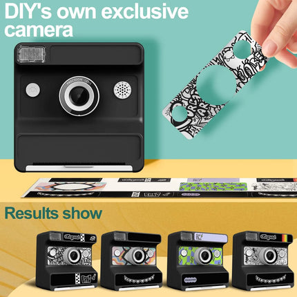 Kids Camera Instant Print Photo, Portable Thermal Printing Camera Toy with HD Digital Video, for 3-12 Years Old Boys Girls