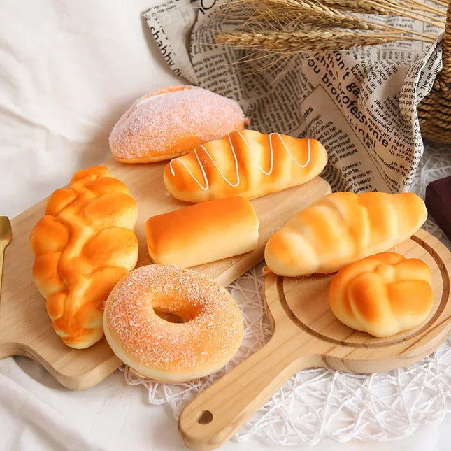 Artificial Bread Pressure Reliever Knead Stress Reliever toy Fake Food Photography Prop Window Cabinet Model fidget toy gifts