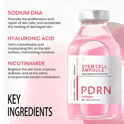Stem Cell Serum PDRN Ampoule Collagen Moisturizing Anti-Aging Essence Reduce Fine Lines Wrinkle Tighten Brighten Face Skin 1PCS