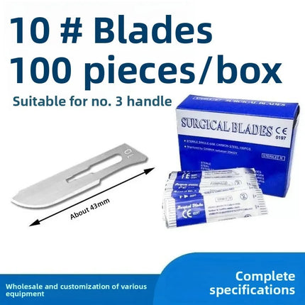 Sterile Surgical Scalpel Blades Individually Packaged, Carbon Steel 11 Extra Point & 23 Stainless Steel, Full Range of Sizes