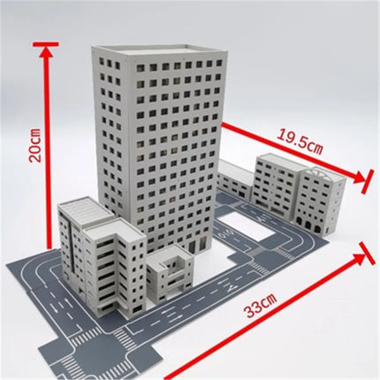 1:300 Assembled Building Model Scene Battle Damage Urban Street House High-Rise Viaduct