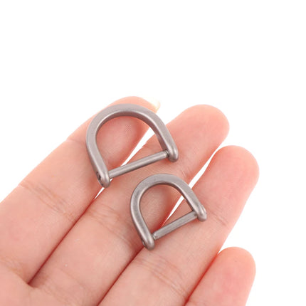 Titanium D Ring Key Shackle U Shape Key Ring Horseshoe Clasp For Car Fob DIY Leather Key Organizer Keychain