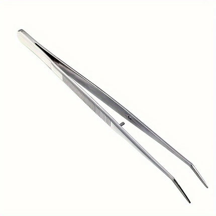 1/2/5pcs Stainless Steel Multi-Purpose Tweezers Perfect For Nail Art, Dental Crystals Cotton Picking,Dental Oral Mirror Care Kit