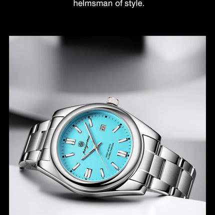 PAAZOMU  Luxury Fashion Man Clock Top Business Waterproof Luminous Date Week Men's Watches Quartz Stainless Steel Men Wristwatch