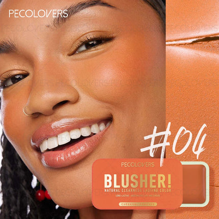 3-Shades Push-Pull Blusher - Dual-Use for Lips & Cheeks & Eyes, Long Lasting & Moisturizing, Easy to Apply, Natural Finish