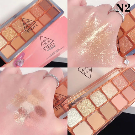 1Pc DIKALU Peach Kumquat Eyeshadow Palette Nude Pink Purple Eye Pearl Glitter Shadows Korean Charming Contour Eyes Make Up